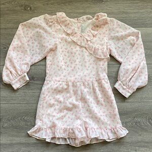 Janie And Jack girls 1 piece shorts jumpsuit size 7